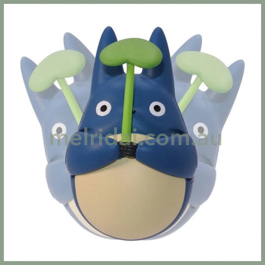 Studio Ghibli | Round Bottomed Figurine Middle Totoro with Leaf! Dondoko Blue Totoro H58 mm (My Neighbor Totoro)