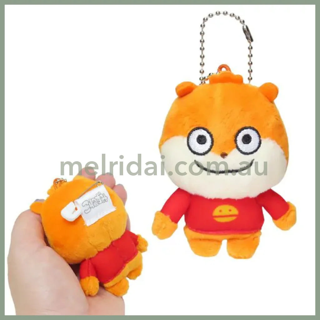 Studio UG | Mouse Mascot Holder Bag Charm Plush Keychain with Badge 70x95x35mm