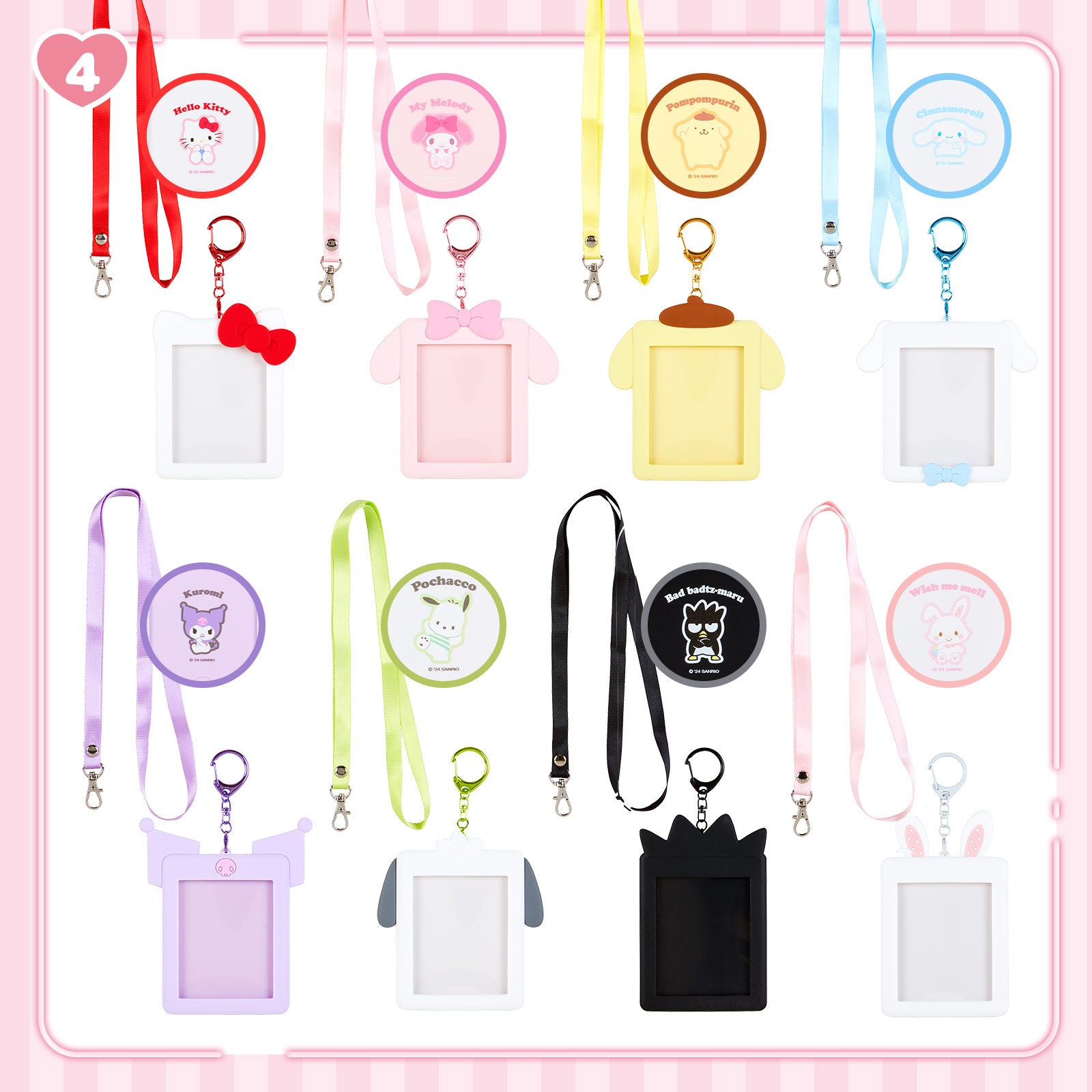 Sanrio | Frame Card Holder With Lanyard 10.4×0.8×11.2Cm 日本三丽鸥 应援系列 卡套/相框挂件/颈带两用