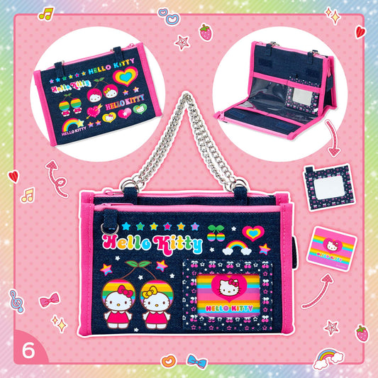 SANRIO | Hello Kitty Denim Pouch 17×7×11cm (Heisei Era Girl's Item)