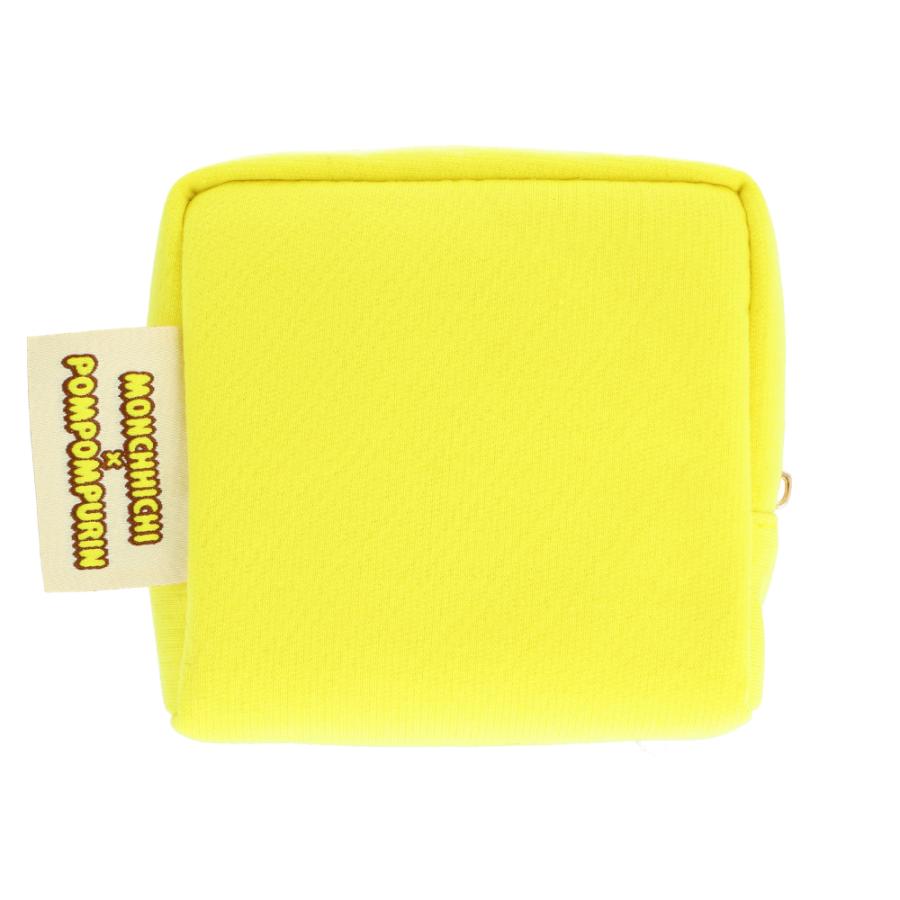 Monchhichi × Sanrio | Monchhichi-kun & Pompompurin Embroidery Mini Pouch 115x120x50mm