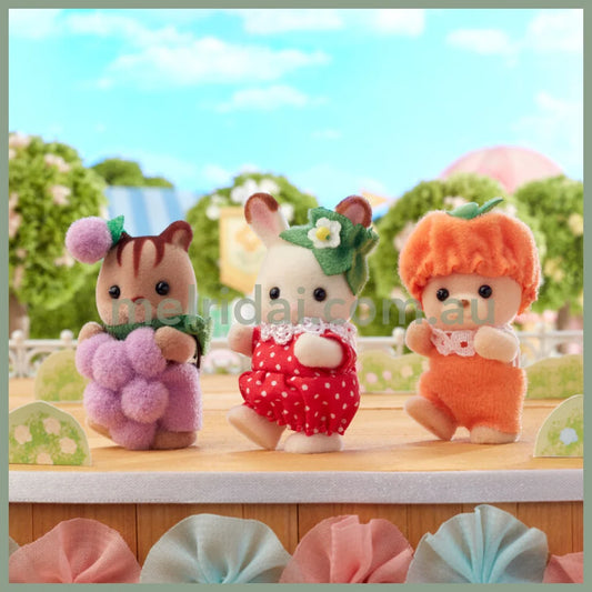 【Limite One/Customer】Sylvanian Families | Baby Trio Grape Strawberry Orange Set
