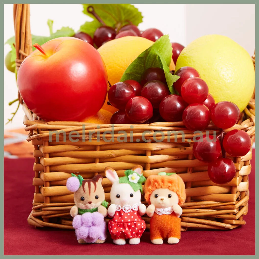 【Limite One/Customer】Sylvanian Families | Baby Trio Grape Strawberry Orange Set