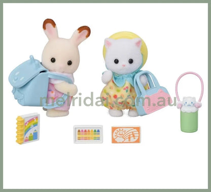 Sylvanian Families | Nursery Friends Walk Along Duo 森贝儿森林家族 去上学 植绒手办/小玩偶/摆件/场景