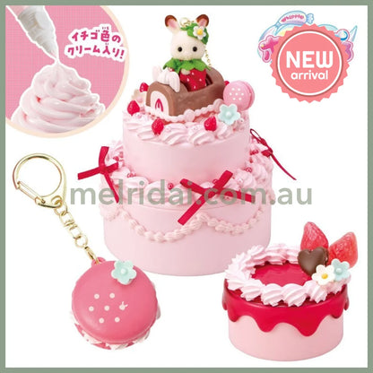 Sylvanian Families | Strawberry Anniversary Whipped Cream Sweets Kit Crepe Decoden