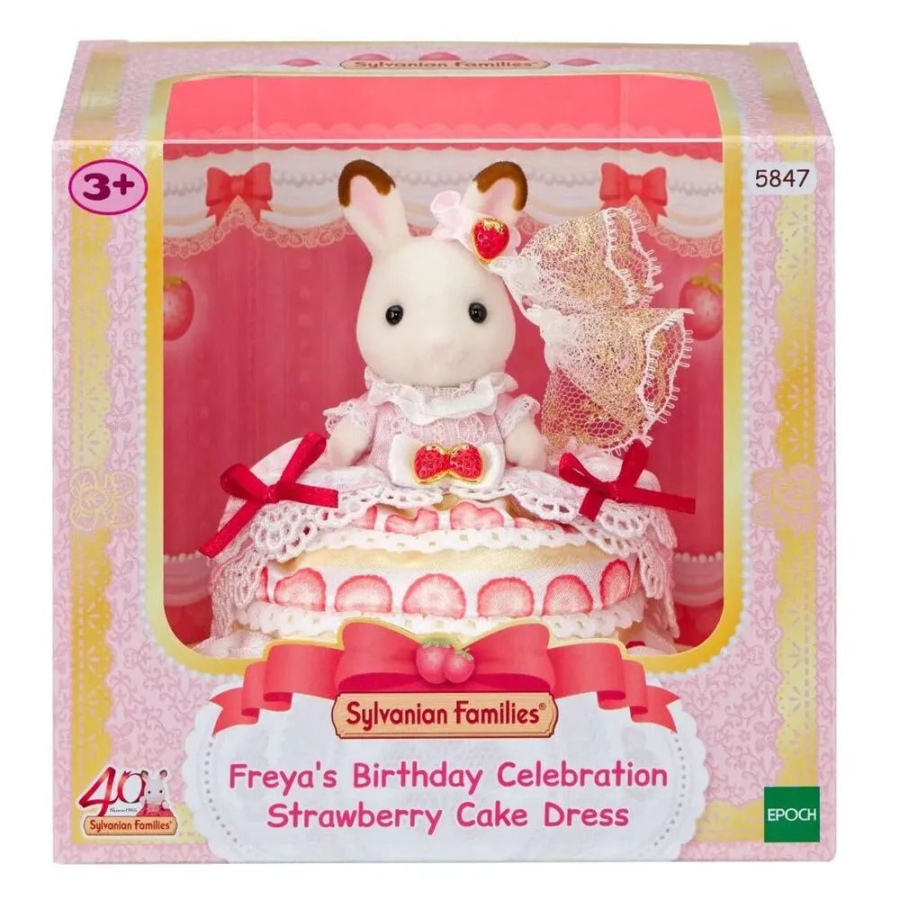 Sylvanian Families | Freya’s Birthday Strawberry Cake Dress - 5847