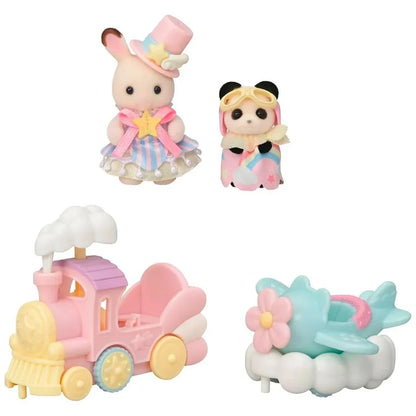 Sylvanian Families | Amusement Park Ride Set Plane & Train - 5819