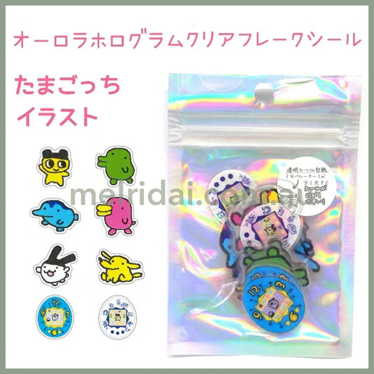 Tamagotchi | Aurora Hologram Clear Sticker 30×30mm