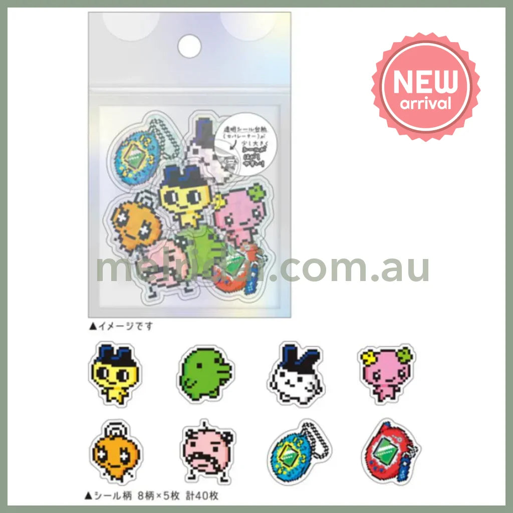 Tamagotchi | Aurora Hologram Clear Sticker 30×30mm