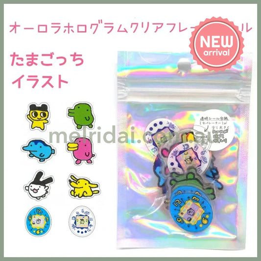 Tamagotchi | Aurora Hologram Clear Sticker 30×30mm