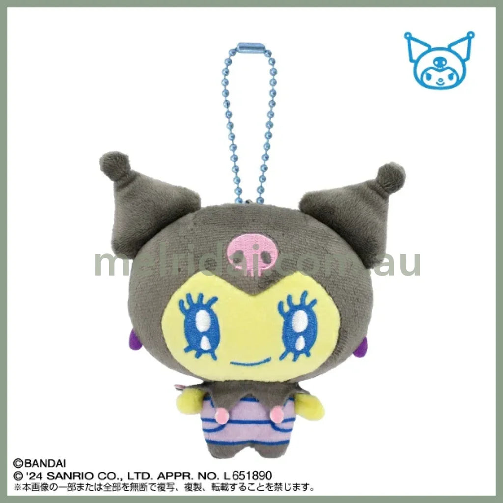 Tamagotchi Uni X Sanrio | Plush Mascot Holder Keychain Kuromi & Melodytchi 12×6×12.5Cm