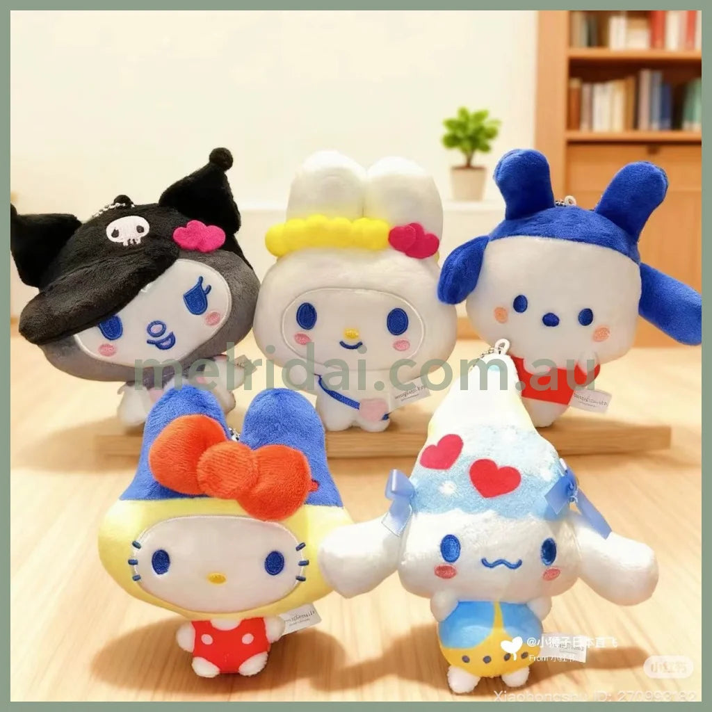 Tamagotchi x Sanrio | Mimitchi x Pochacco Ball Chain Keychain Mascot Holder Bag Charm 100mm Approx.