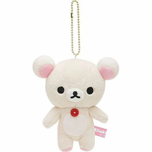 SAN-X | Rilakkuma Korilakkuma Hanging Stuffed Keychain Mascot Holder 110×100×60mm (Burasagari Nuigurumi)