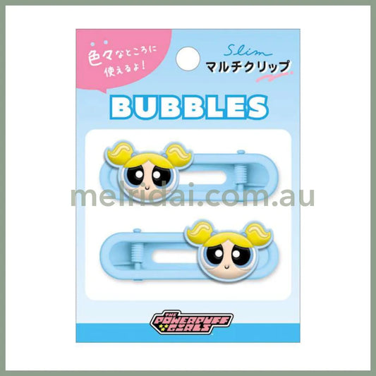 The Powerpuff Girls | Slim Multi Mascot Hair Clip Set 20×60mm (Bubbles)