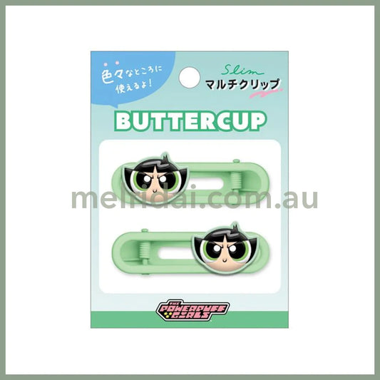 The Powerpuff Girls | Slim Multi Mascot Hair Clip Set 20×60mm (Buttercup)