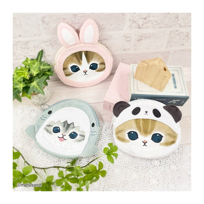 MOFUSAND | Rabbit Tissue Pouch with Zipper Nyan W140 x H160 x D10 mm
