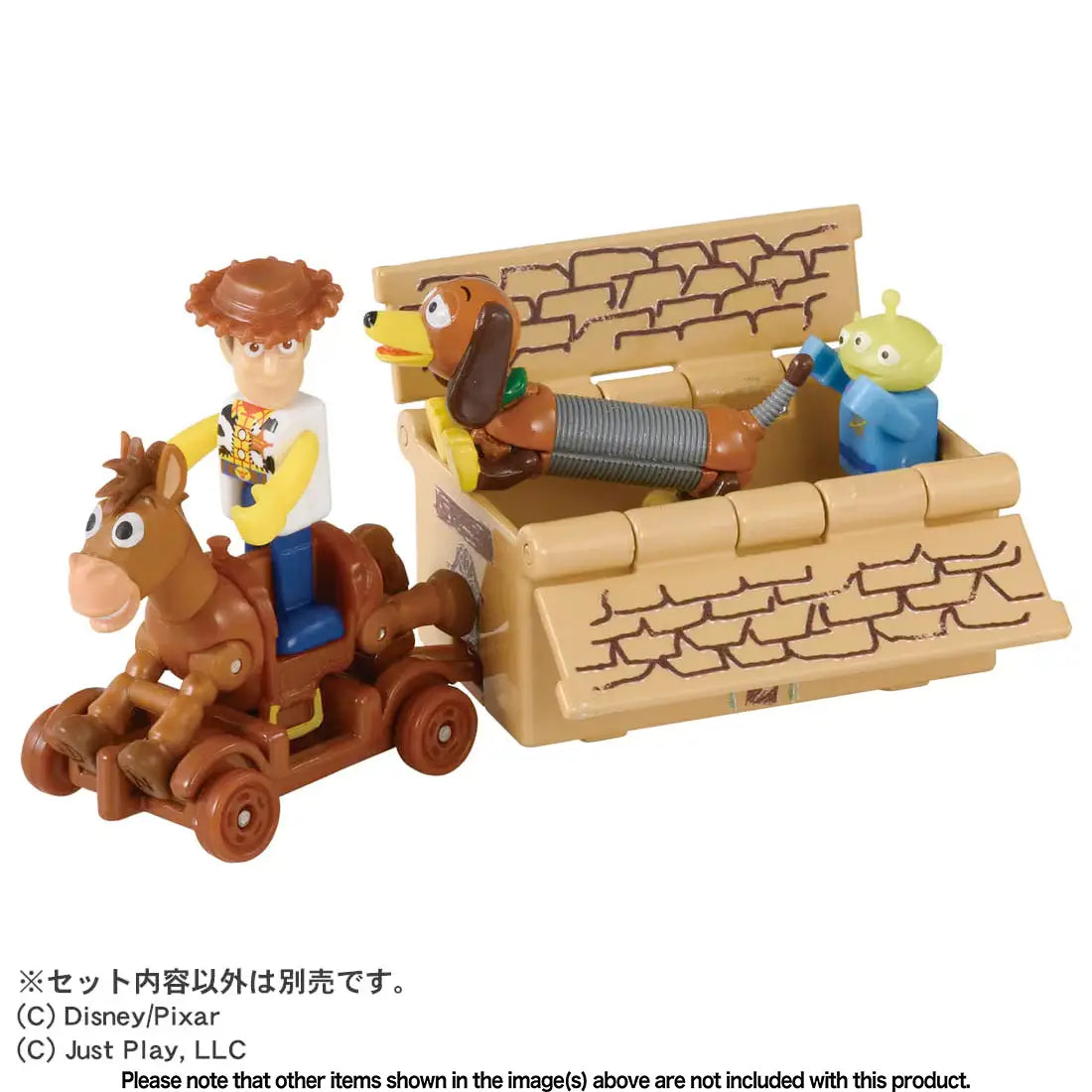 Dream Tomica | Ride On Toy Story SP Slinky Dog & Cardboard 80x80x40mm