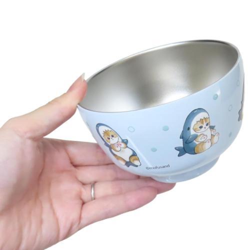 Mofusand | Stainless Vacuum Double Bowl 450ml (Cat Shark Nyan)
