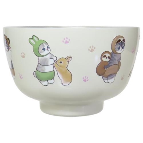 Mofusand | Stainless Vacuum Double Bowl 450ml (Cat Forest Animal Nyan Yellow)