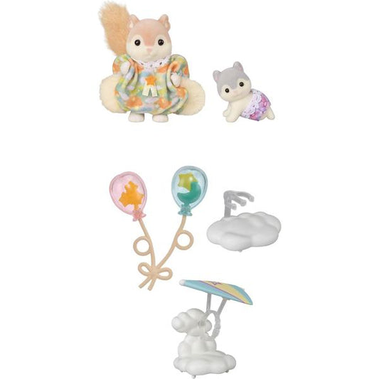 【JP】Sylvanian Families | Momonga Family Flying Squirrel Siblings & Sky Walk Set