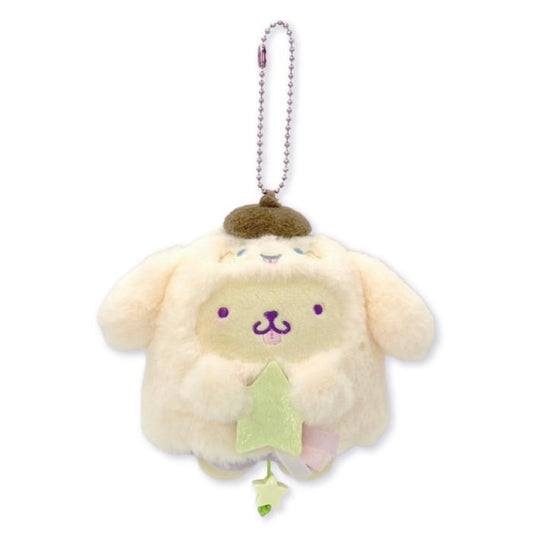SANRIO | Pompompurin Mascot Holder Bag Charm Plush Keychain 120×125×80mm (Halloween Starry Ghost)
