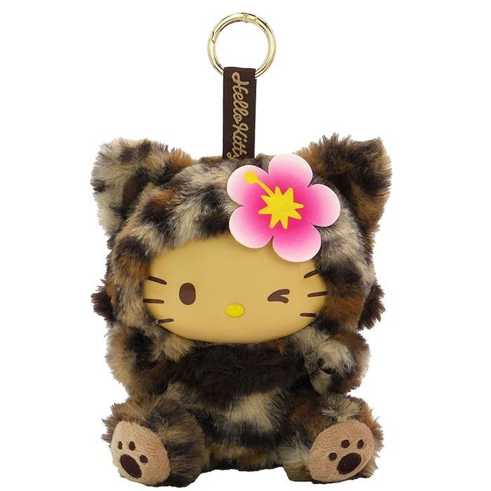 SANRIO | Hello Kitty Plush Mascot Keychain 150×110×160mm (Fine Face Cat Tan Leopard)