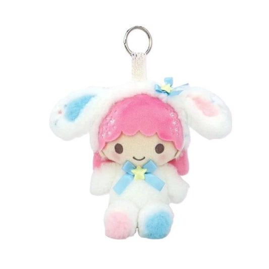 SANRIO | Little Twin Stars Lala Mascot Holder Bag Charm Plush Keychain 200×90×160mm (White Rabbit)