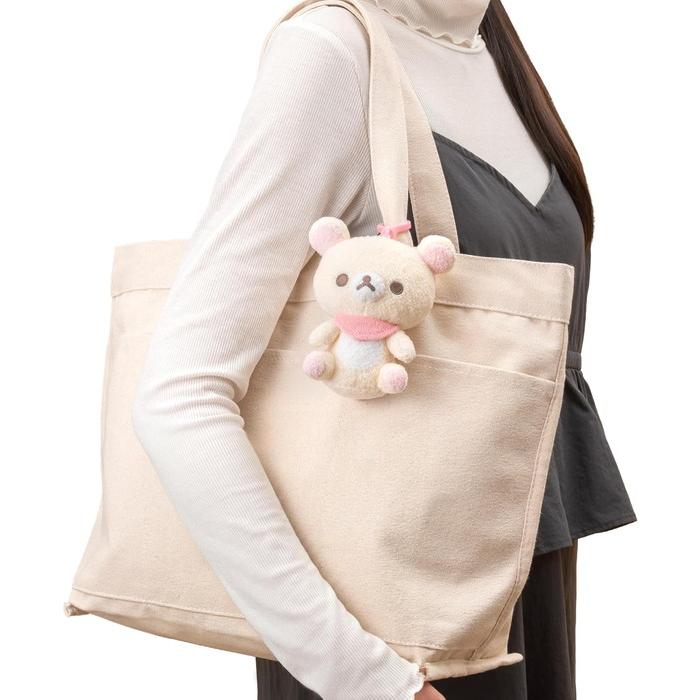 SAN-X | Rilakkuma Korilakkuma Mini Plush Holder Keychain Bag Charm with Bell