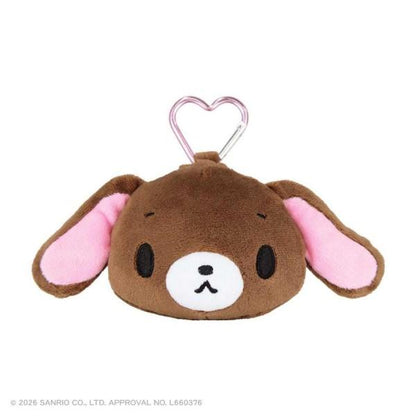 SANRIO | Sugarbunnies Kurousa Fluffy Plush Mini Pouch with Carabiner 90×110×60mm