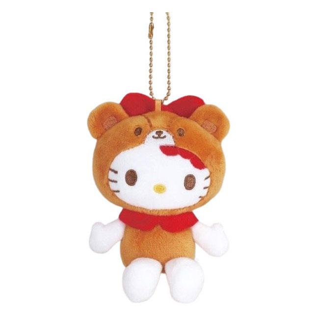 SANRIO | Hello Kitty Tiny Cham Brown Mascot Holder Plush Keychain 10cm Approx. (50th Anniversary)