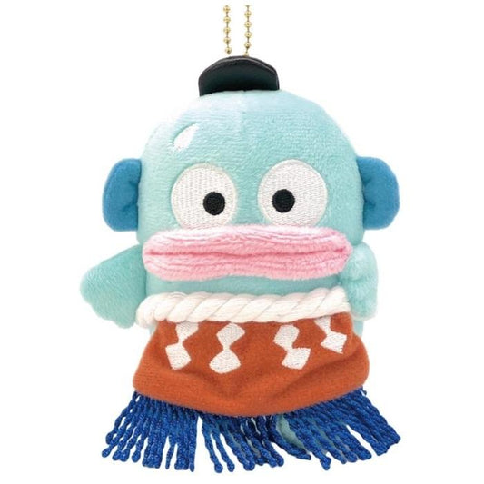 SANRIO | Hangyodon Rikishi Mascot Holder Plush Keychain Bag Charm 11.5cm x 11cm x 9cm (40th Anniversary)