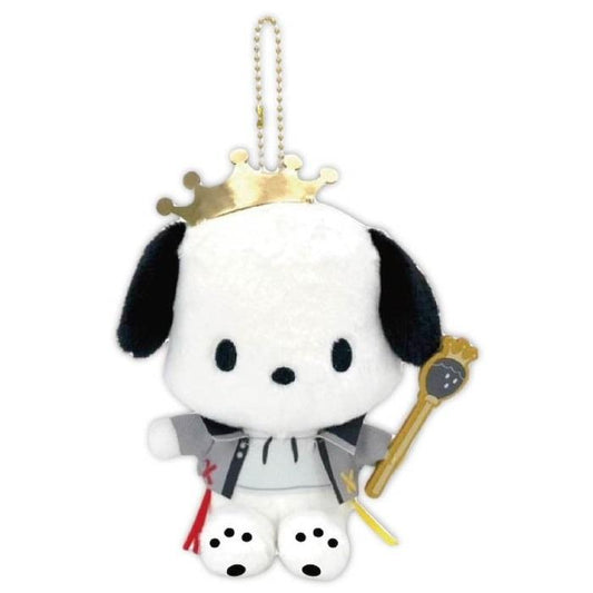SANRIO | Pochacco Mascot Holder Bag Charm Plush Keychain 150×90×120mm (Fragaria Memories Knight)