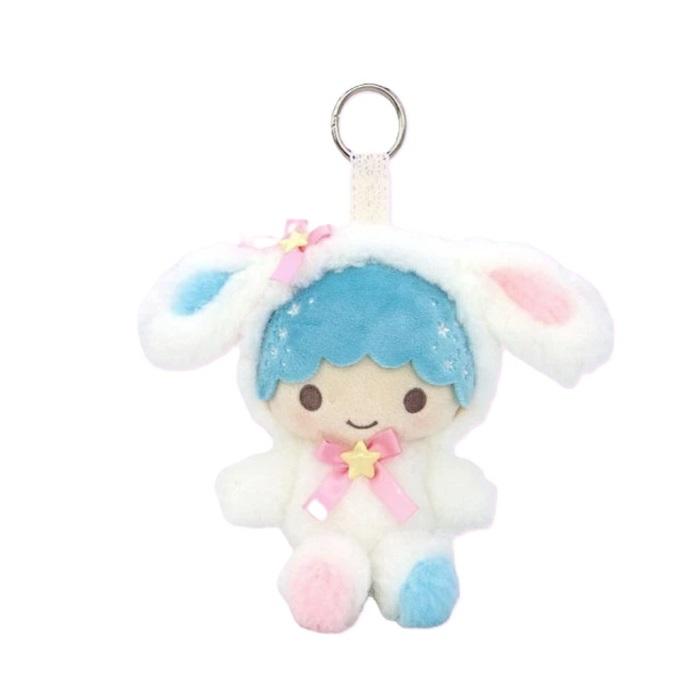 SANRIO | Little Twin Stars Kiki Mascot Holder Bag Charm Plush Keychain 200×90×160mm (White Rabbit)