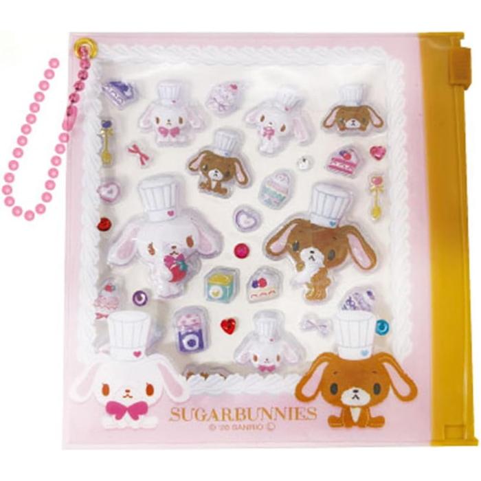 SANRIO | Sugarbunnies Deco Petit Sticker with Clear Case Ball Chain 105×110×10mm (3D)
