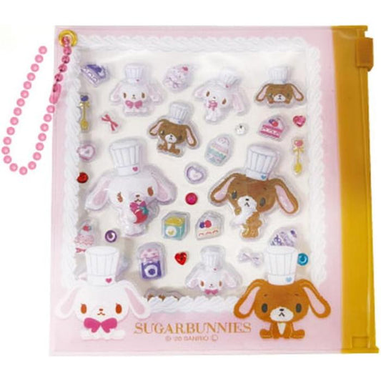 SANRIO | Sugarbunnies Deco Petit Sticker with Clear Case Ball Chain 105×110×10mm (3D)