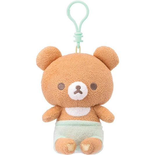 SAN-X | Rilakkuma Chairoikoguma Mini Plush Holder Keychain Bag Charm with Bell
