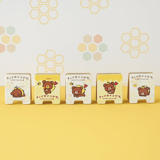 SAN-X | Secret Wood Clip Stand Blind Box 40x47mm (Chairoikoguma Honey Exploration Team)