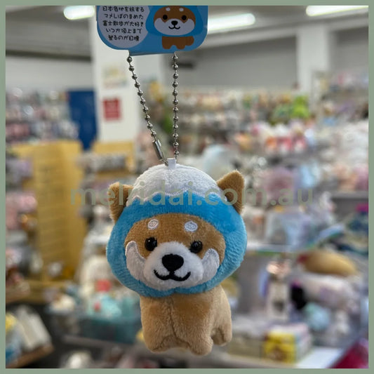 Traveling Mameshiba | Mameko Shiba Mascot Holder Keychain Keyring 7cm Approx. (Fuji)