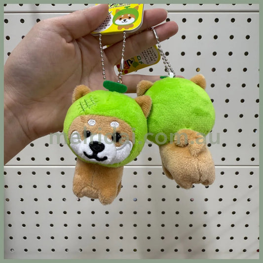 Traveling Mameshiba | Mameko Shiba Mascot Holder Keychain Keyring 7cm Approx. (Melon)