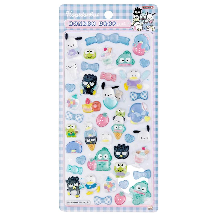Bonbon Drop | Sanrio Hapidanbui Boys Gingham Seal 3D Sticker 95×170×5mm