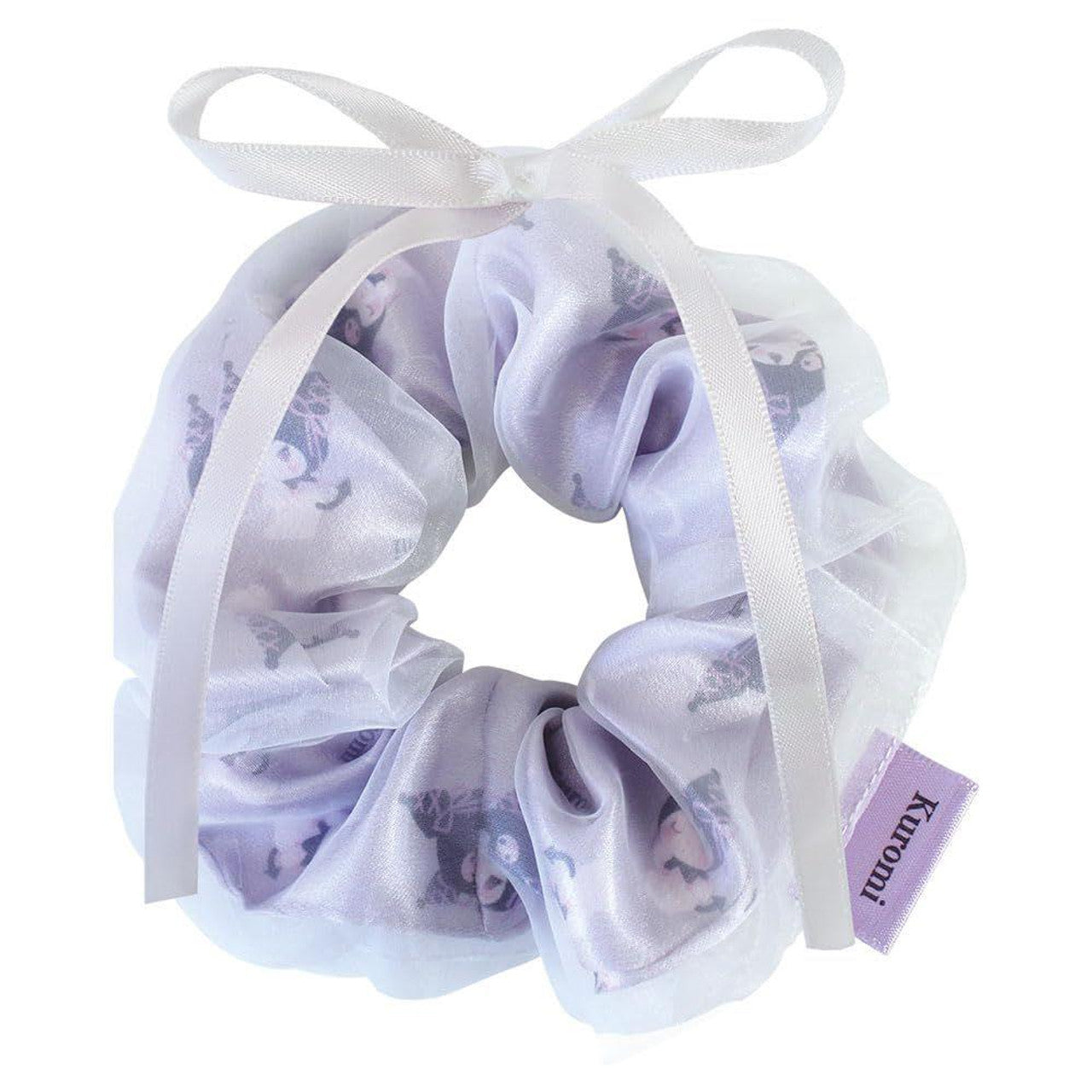 SANRIO | Kuromi Ribbon Layered Scrunchie Hair Accessory H108×W108mm (Balletcore)