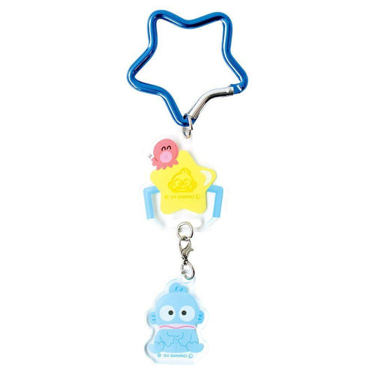 SANRIO | Swinging Acrylic Keychain with Star Carabiner 41×47×3mm (Hangyodon)