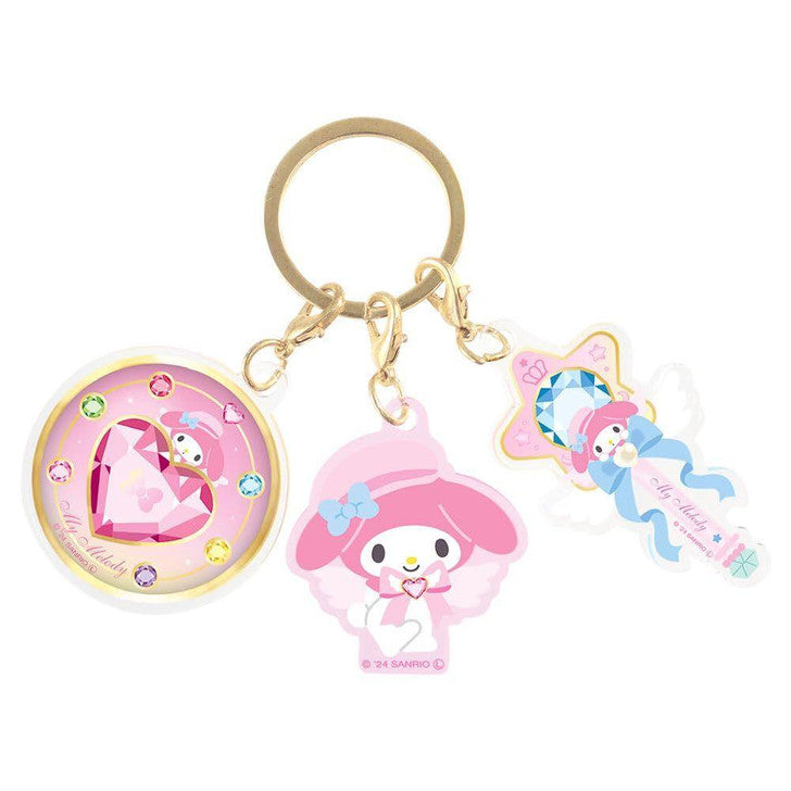 SANRIO | My Melody Acrylic Three Charm Keychain 4 x 97 x 140mm (Magical Jewelry)