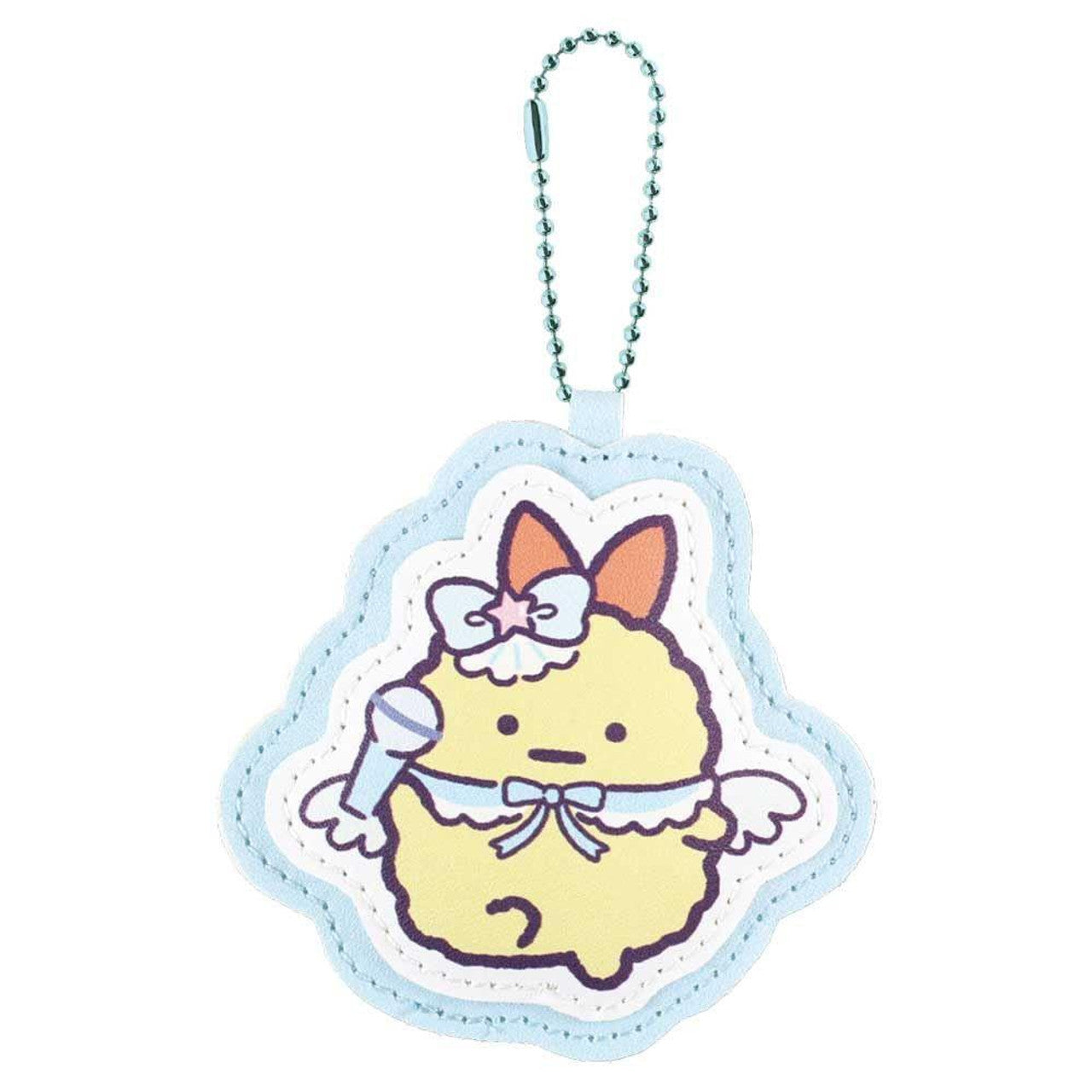 SAN-X | Sumikko Gurashi Name Holder Mascot Keychain 0.5 x 7.8 x 7.9cm (Ebi Fry No Shippo)