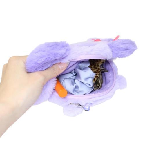 Shinako 475 x Monchhichi | Plush Pochette Shoulder Bag Crossbody Bag 235x216x36mm (Purple Harajuku Style)