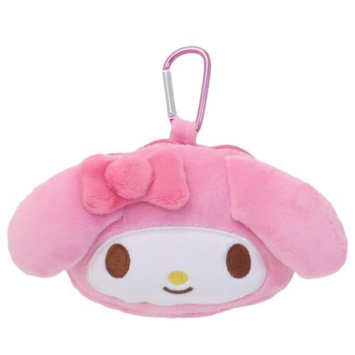 SANRIO | My Melody Plush Zipper Mascot Mini Pouch with Carabiner 200×110×50mm