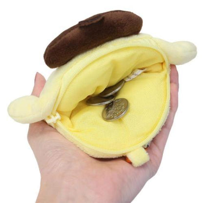 SANRIO | Pom Pom Purin / Pompompurin Zipper Mascot with Carabiner Pouch Keychain Bag Charm 5 x 11 x 20cm