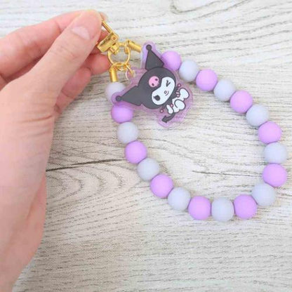 SANRIO | Rubber Beads Strap Phone Strap 10 x 85 x 237mm (Kuromi)