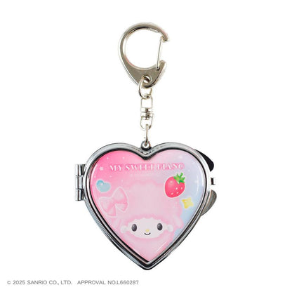 SANRIO | My Melody Heart-Shaped Mirror Keychain 100x60x10mm
