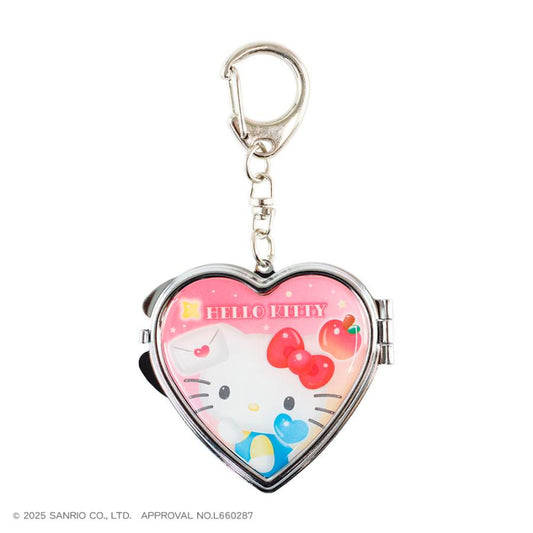 SANRIO | Hello Kitty Heart-Shaped Mirror Keychain 100x60x10mm
